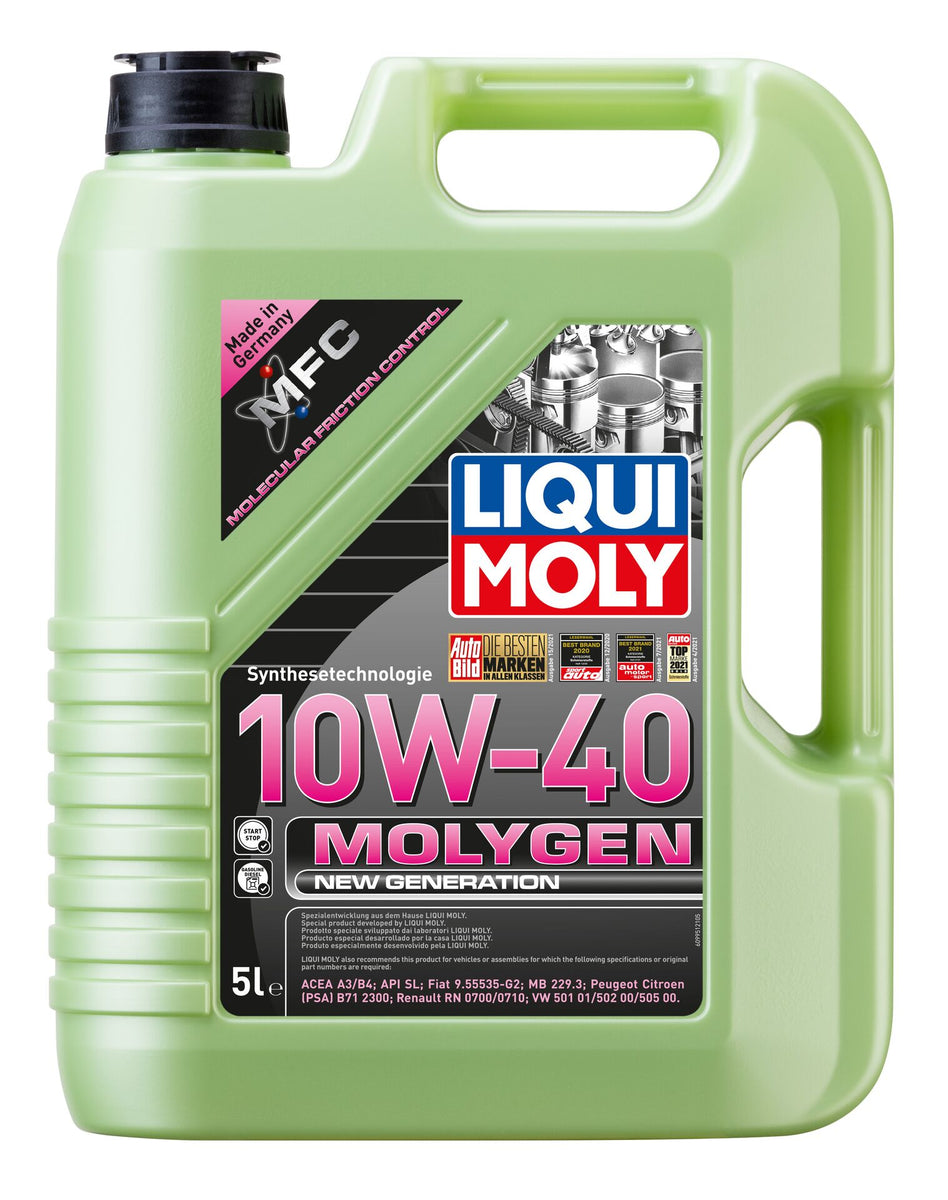 Liqui Moly MOLYGEN New Generation 5W-40 Full Synthetic Oil – 10 Liters (VW, BMW, Porsche)