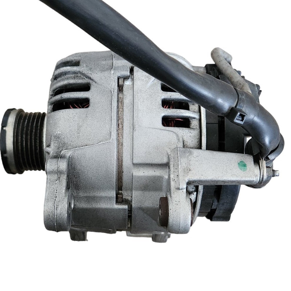 Used 03C903023A Original VAG alternator showing signs of wear, compatible with VW Audi Seat 1.4 TSI vehicles