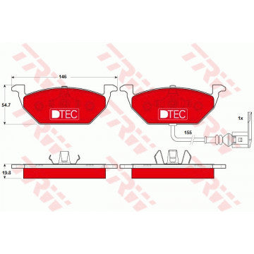 Volkswagen Golf IV, VI Front Brake Pads TRW GDB1386 - aspiremotorsport