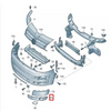 Volkswagen Transporter T5 front bumper right grille 7E5807490GRU