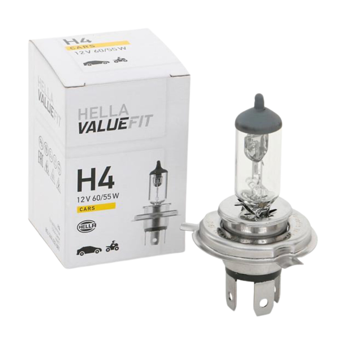Headlight H4 Hella Value Fit Halogen Bulb 12V 60/55W – aspiremotorsport