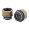 Set of 16 VICTOR REINZ 70-31306-00 valve stem seals in black, made from fluoride rubber for engine oil leak prevention.