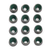 Set of 16 VICTOR REINZ 70-31306-00 valve stem seals in black, made from fluoride rubber for engine oil leak prevention.