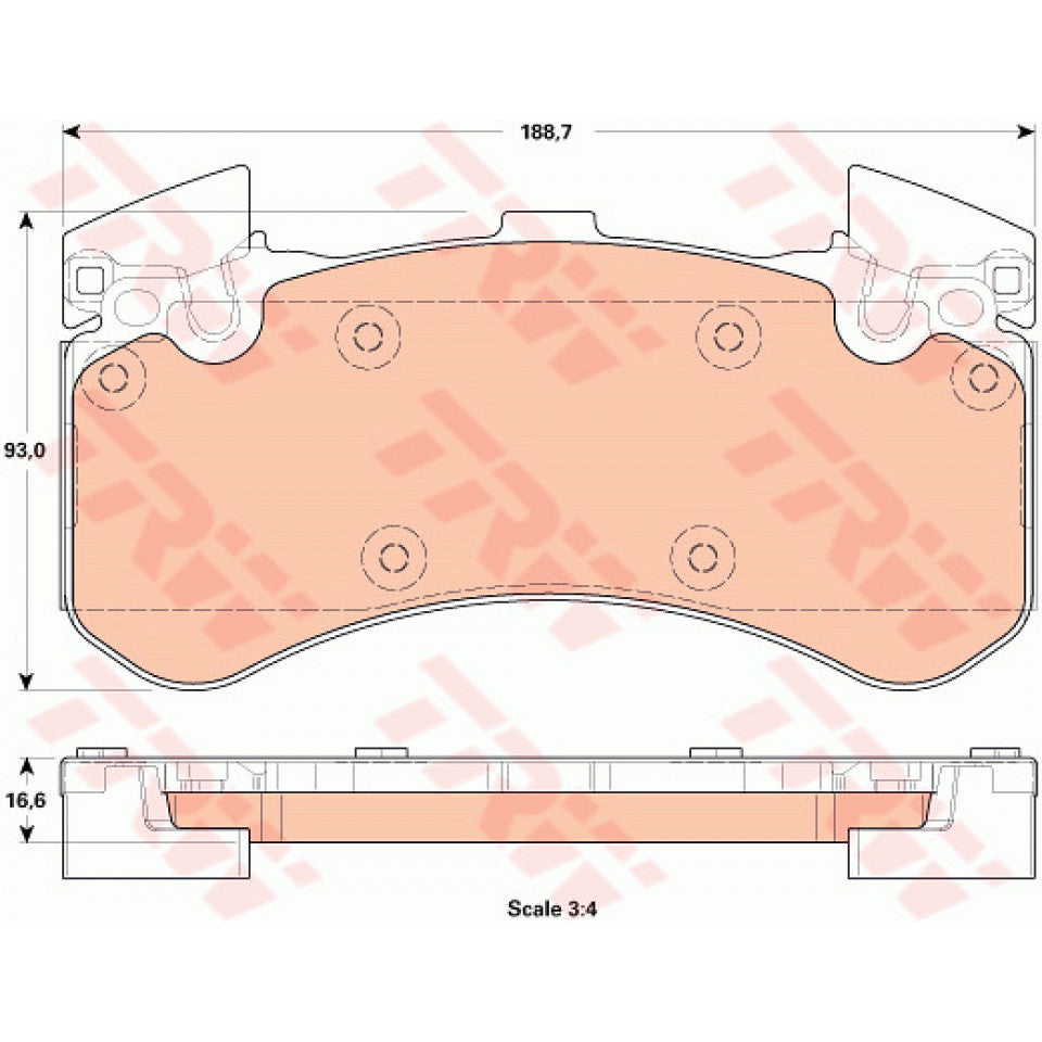 TRW FRONT BRAKE PADS GDB1911 for AUDI A6 C7 (4G2/4GC/4G5/4GD/4GH/4GJ), A7 (4GA/4GF), A8 D4 (4H2/4H8/4HC/4HL), DODGE VIPER - aspiremotorsport