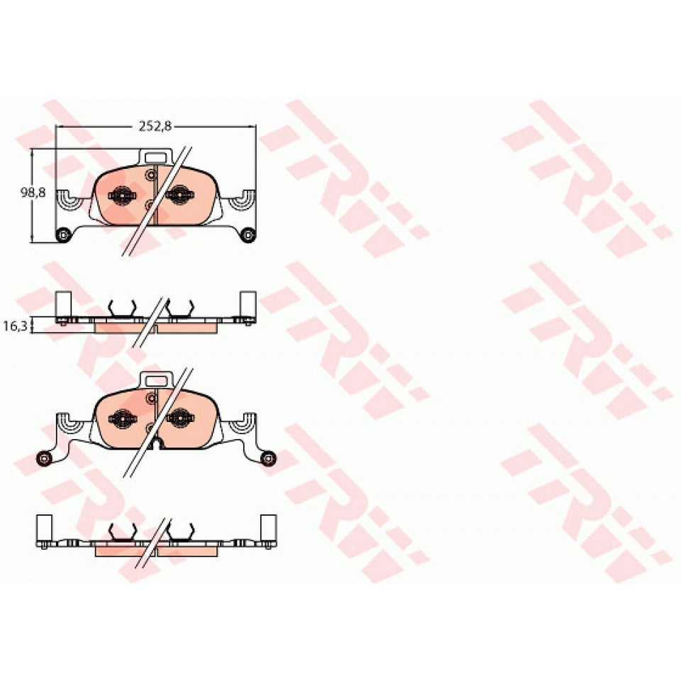 TRW FRONT BRAKE PADS GDB2126 AUDI A4, A5, A6, A7, Q5 - aspiremotorsport