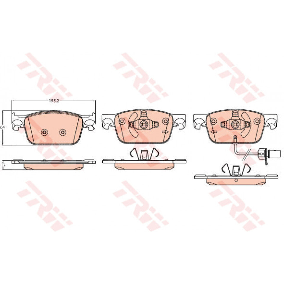 TRW FRONT BRAKE PADS GDB2127 AUDI A4 B9, A5 - aspiremotorsport