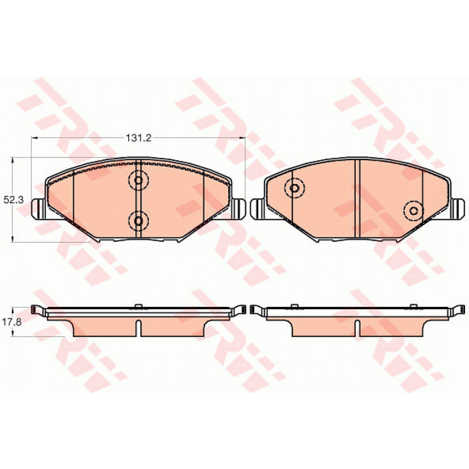 TRW FRONT BRAKE PADS GDB2027 for VW POLO V Saloon - aspiremotorsport