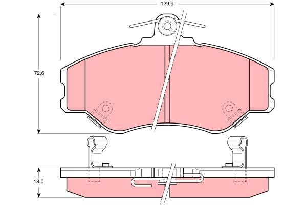 HYUNDAI H100 FRONT BRAKE PADS (GDB3089) TRW - aspiremotorsport